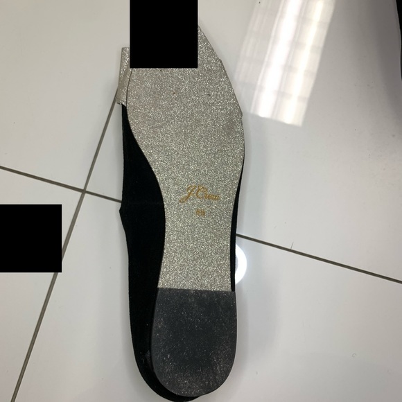 Jcrew Black Flats Jeweled 6.5 - Picture 4 of 7